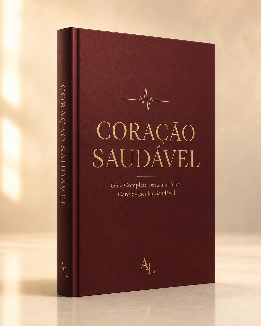Mockup 3D do e-book Coração Saudável — Dra. Anne Ladeia
